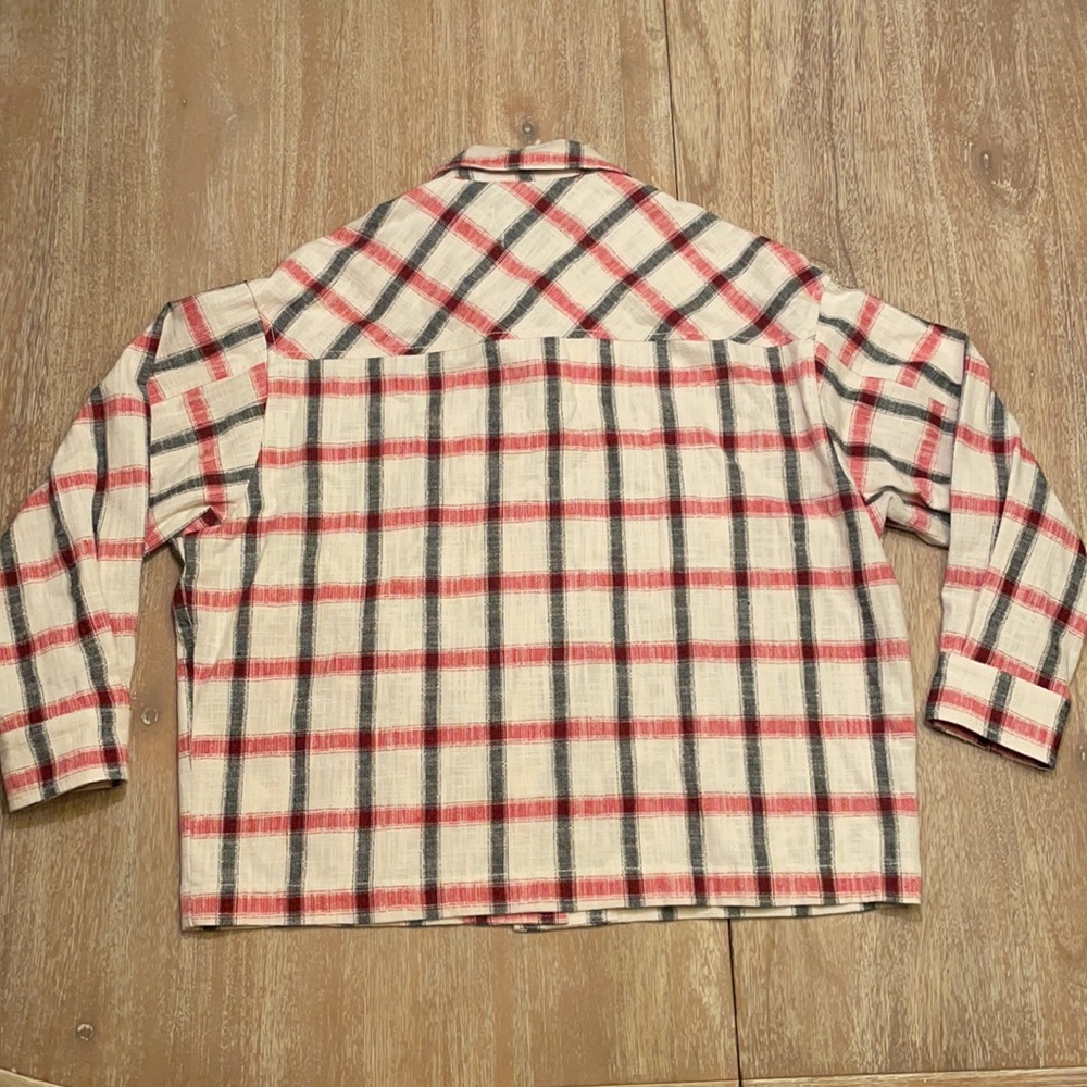 Zara Plaid Overshirt Size S - Picture 4 of 5